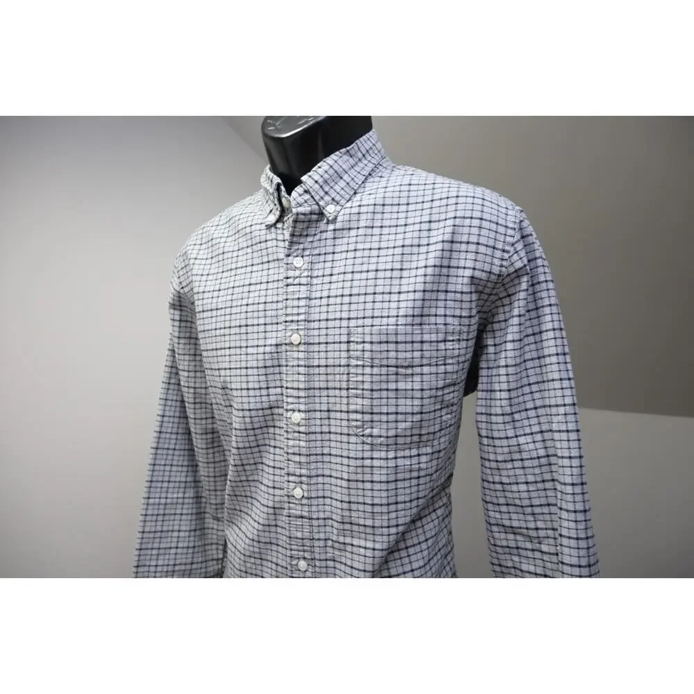 J Crew Slim Fit Dress Shirt Plaid Casual Button Up‎ Front Pocket Mens Sz Large